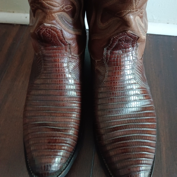 Mens Nocona Brown Lizard Boots 8.5D - Picture 2 of 8